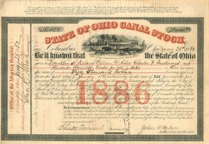 William W. Astor signs State of Ohio Canal Stock